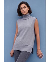 Roman - Lurex Roll Neck Knit Jumper - Lyst