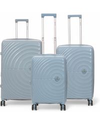 Infinity Leather - Erweiterbares Himmelblaues Hartschalen-Handgepäck-Set Mit 8 Rädern - Lyst