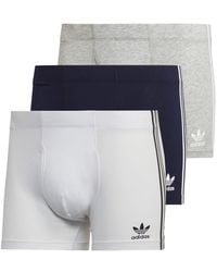 adidas Originals - 3 Pack Of Comfort Flex Cotton 3-Stripes Trunks - Lyst