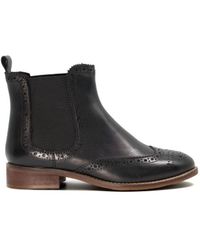 Dune - Padel Perforated-Leather Ankle Boots - Lyst