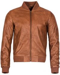 Infinity Leather - Varisty Bomber Jacket - Lyst