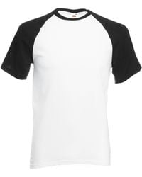 Fruit Of The Loom - Short Sleeve Baseball T-Shirt Cotton - Lyst