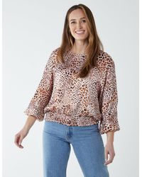 Blue Vanilla - Round Neck Batwing Shirred Hemband Top - Lyst