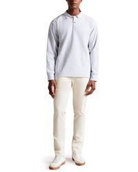 Ted Baker - Jermyn Long-Sleeved Rugby Polo, Marl Cotton - Lyst