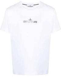 Stone Island - Stamp One Logo Print T-Shirt - Lyst