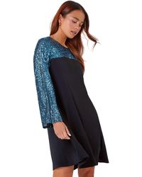 Roman - Petite Sequin Shift Stretch Dress - Lyst