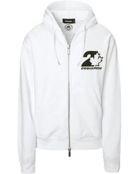 DSquared² - Cool Fit Maple Leaf Logo Hoodie Cotton - Lyst