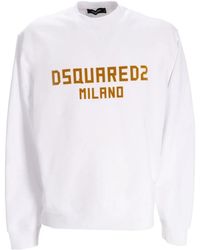 DSquared² - Milano Logo Cool Fit Sweatshirt Cotton - Lyst
