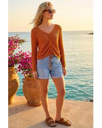 Roman - Sequin Tie Front Knitted Top - Lyst