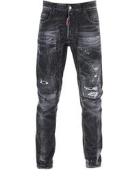 DSquared² - Tidy Biker Jean Worn Faded Style Jeans Cotton - Lyst