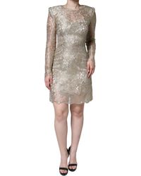 Dolce & Gabbana - Floral Lace A-Line Sheath Mini Dress - Lyst