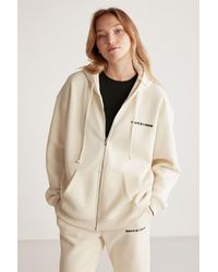 Grimelange - Hooded Zip-Front Oversized Sweatshirt - Lyst
