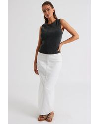 Urban Bliss - Maxi Split Back Twill Skirt - Lyst