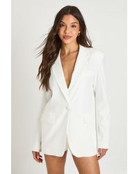 Boohoo - Single Breasted Oversized Blazer - Lyst