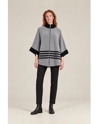 James Lakeland - Contrast Stripe Knitted Cape - Lyst