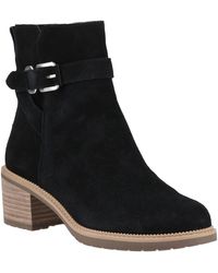 TOMS - Hailey Buckle Leather Heeled Ankle Boots - Lyst