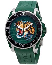 Gucci - Ya136316 Dive Tiger Head Dial Watch - Lyst