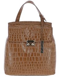 Ashwood Leather - Croc Print Real Backpack - Lyst