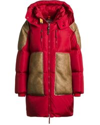 Parajumpers - Carolina True Red Leren Jas - Lyst