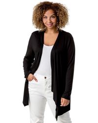Roman - Curve Waterfall Front Jersey Cardigan - Lyst
