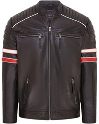 Infinity Leather - Quilted Biker Racing Jacket- Brevik Lamb Leather - Lyst