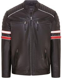 Infinity Leather - Quilted Biker Racing Jacket- Brevik Lamb Leather - Lyst