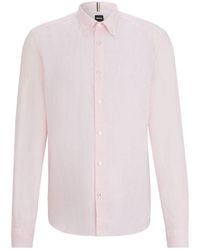 BOSS - Hugo Boss S-Liam-S-Bd-C1-242 Long Sleeved Shirt Light Pastel - Lyst