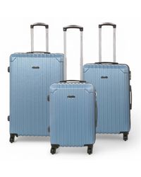 Infinity Leather - Hard Shell Abs 8 Wheels Luggage Travel Cabin Suitcase Set - Lyst