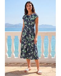 Roman - Floral Print Midi Tea Dress - Lyst