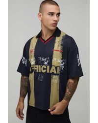 BoohooMAN - Oversized Boxy Official Stripe Sports Top - Lyst