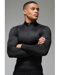 BoohooMAN - Active Lightweight Essentials Gym Raglan Muscle Fit 1/4 Zip - Lyst