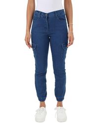 MYT - Side Elastic Waist Self Cuffed Jeans - Lyst