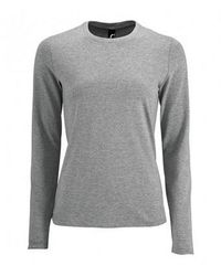 Sol's - Ladies Imperial Long Sleeve T-Shirt Marl) - Lyst