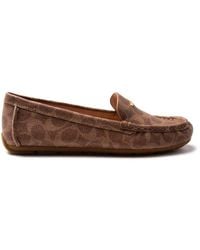 COACH - Marley Leather Driver Shoes - Lyst