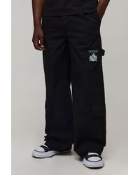 BoohooMAN - Tall Baggy Fit La Gusset Cargo Trousers - Lyst