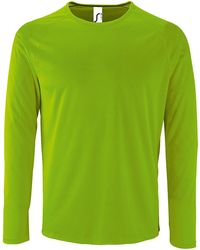 Sol's - Sporty Long Sleeve Performance T-Shirt (Neon) - Lyst
