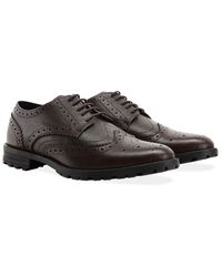 Redfoot - James Dark Brown Brogue Leather - Lyst