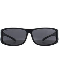 Montana - Rectangle Matte Smoke Polarized Fo5 Fit Over Glasses Sunglasses - Lyst