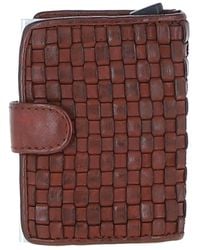 Ashwood Leather - 'La Perfetto' Metal & Woven Card Wallet Case - Lyst