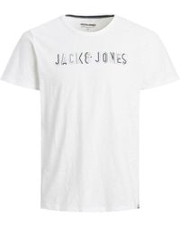 Jack & Jones - Jack&Jones Logo Casual T-Shirt, Crew Neck, Cotton, Short Sleeve - Lyst