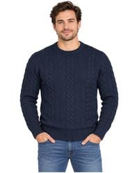 Marks & Spencer - M&S Cable Knit Sweatshirt Chunky Crew Neck Pullover Cotton Warm Soft Jumper - Lyst