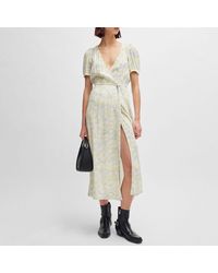 BOSS - Kikoni-1 Wrap-Front Dress - Lyst