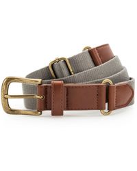 Asquith & Fox - Faux Leather And Canvas Belt (Slate) - Lyst