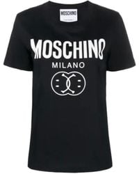 Moschino - Double Smiley T-Shirt Cotton - Lyst