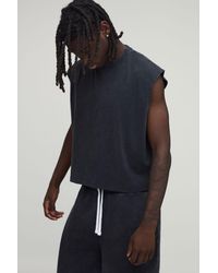BoohooMAN - Essential Washed Oversized Shrunken Boxy Tank - Lyst