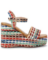 Steve Madden - Saucie Multi Raffia Heels - Lyst