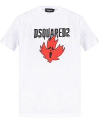 DSquared² - Ghost Maple Leaf Cool Fit T-Shirt Cotton - Lyst