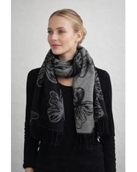 SVNX - Butterfly Printed Cashmere Scarf With Tassels - Lyst