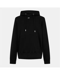 Off-White c/o Virgil Abloh - Off Slim Fit Hooded Neck Long Sleeve Sweatshirt - Lyst