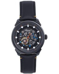 Reign - Weston Automatic Skeletonized Leather-Band Watch - Lyst